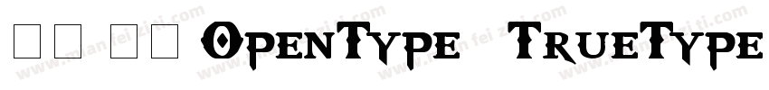 宋体 常规 OpenType   TrueType Versio字体转换